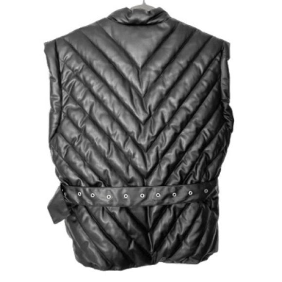 Blank NYC Anthropologie Faux Leather Puffer Vest - Picture 8 of 11